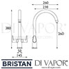 Bristan Quest Easyfit Sink Mixer Kitchen Tap Dimensions